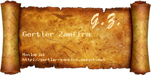 Gertler Zamfira névjegykártya